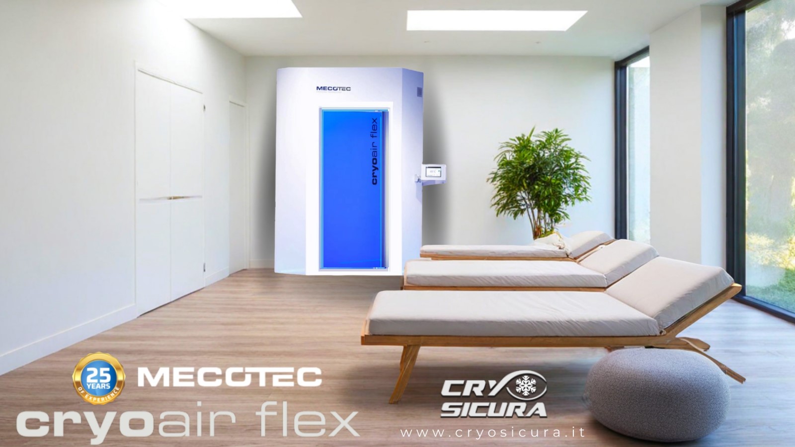 cryoair flex mecotec criocamera sauna per crioterapia