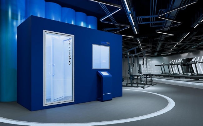 gym-fitnessMulti_exterior_blue multi cryoair mecotec Sauna per crioterapia criocamera