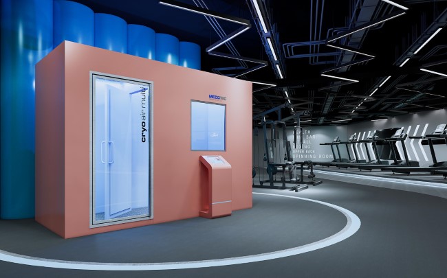 gym-fitnessMulti_exterior_pink multi cryoair mecotec Sauna per crioterapia criocamera