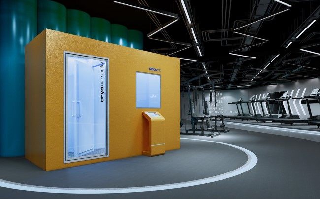 gym-fitnessMulti_exterior_red multi cryoair mecotec Sauna per crioterapia criocamera